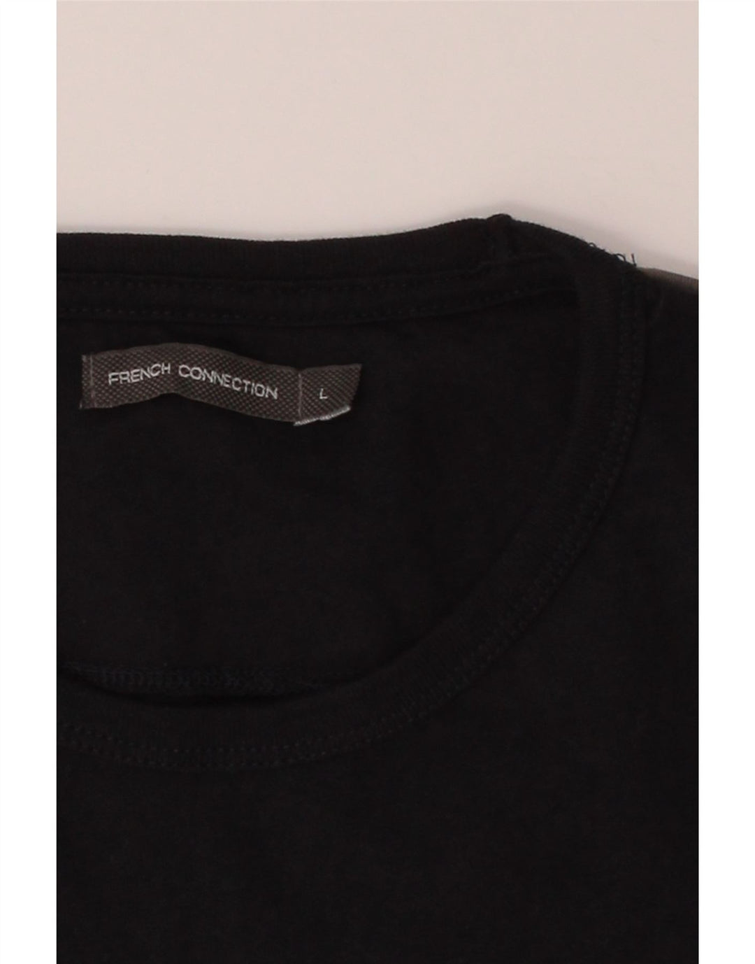 FRENCH CONNECTION Mens T-Shirt Top Large Black Cotton