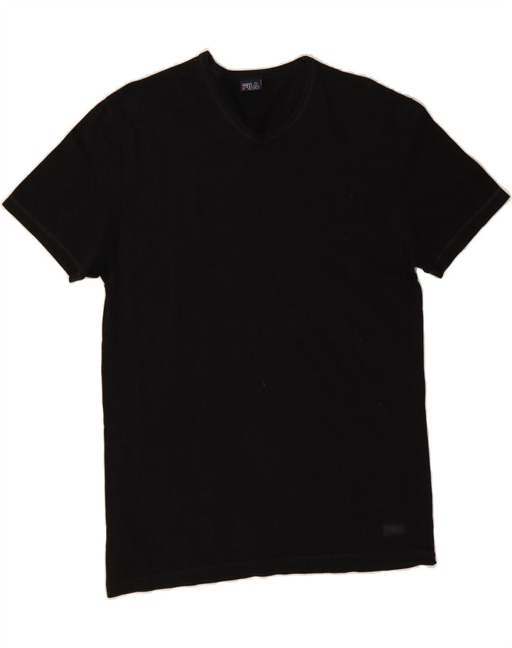 FILA Mens T-Shirt Top Small Black Cotton Vintage Fila and Second-Hand Fila from Messina Hembry 