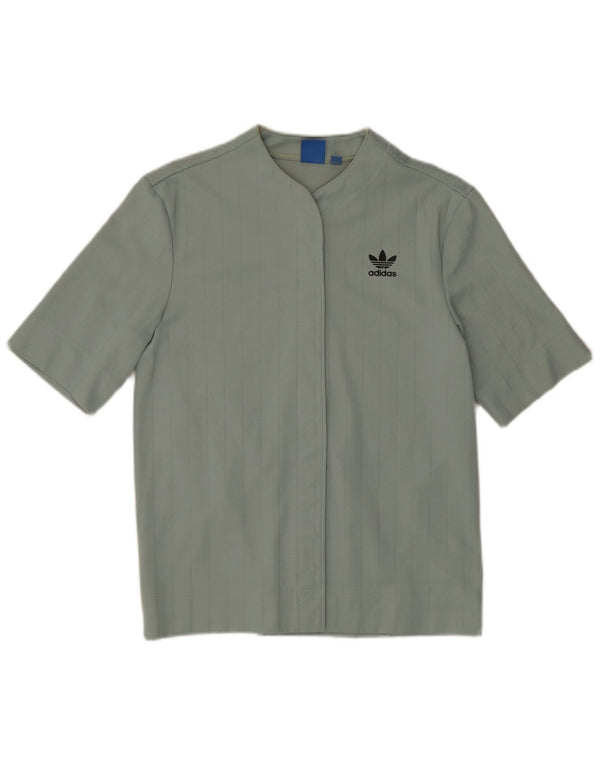 Adidas Dame Kortærmet Jersey Top UK 8 Lille Grøn Bomuld