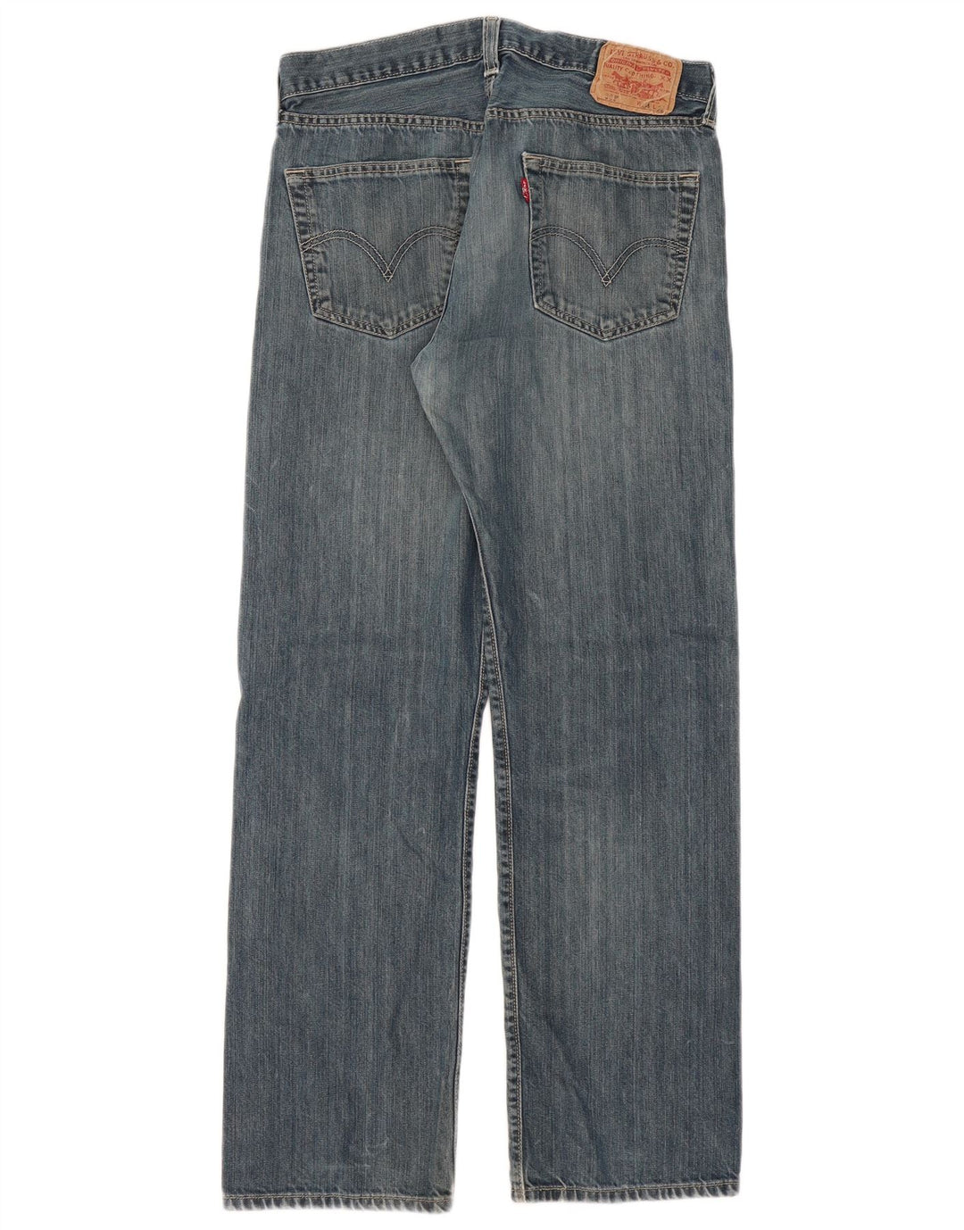 LEVI'S Herre 501 Straight Jeans W34 L32 Blå Bomuld