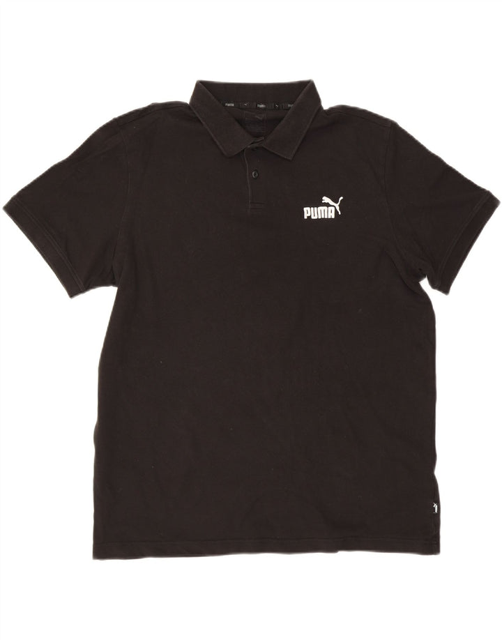 PUMA Mens Polo Shirt Large Black Vintage Puma and Second-Hand Puma from Messina Hembry 