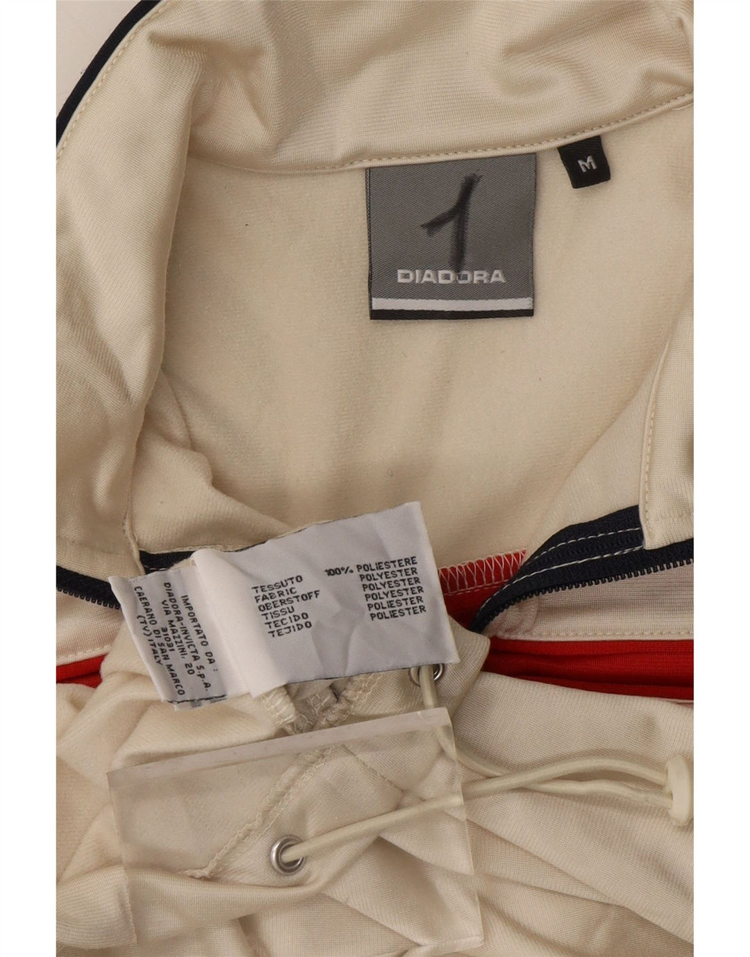 DIADORA træningsdragt topjakke til kvinder UK 14 Medium Off White Colourblock