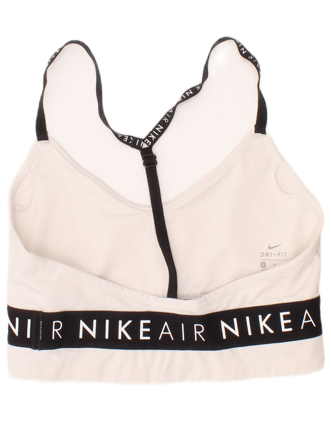 Nike Dame Grafisk Sports-BH Top Small Off White Polyester Sport