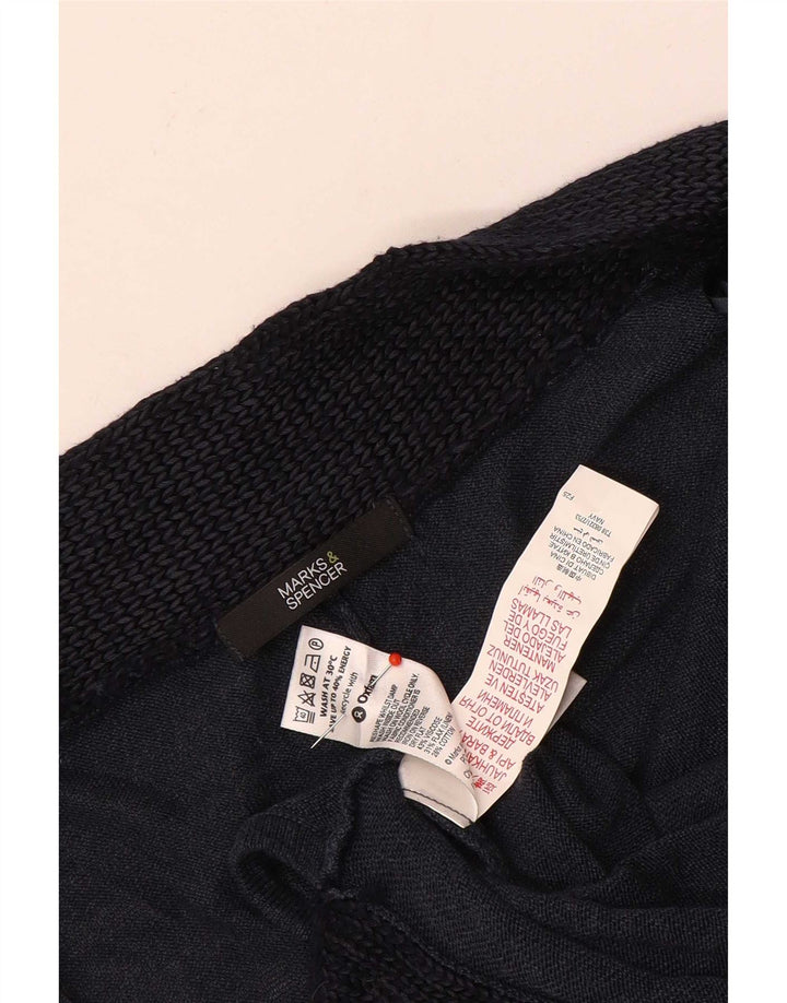 Marks & Spencer Dame Poncho Jumper UK 14 Medium Navy Blue Colourblock