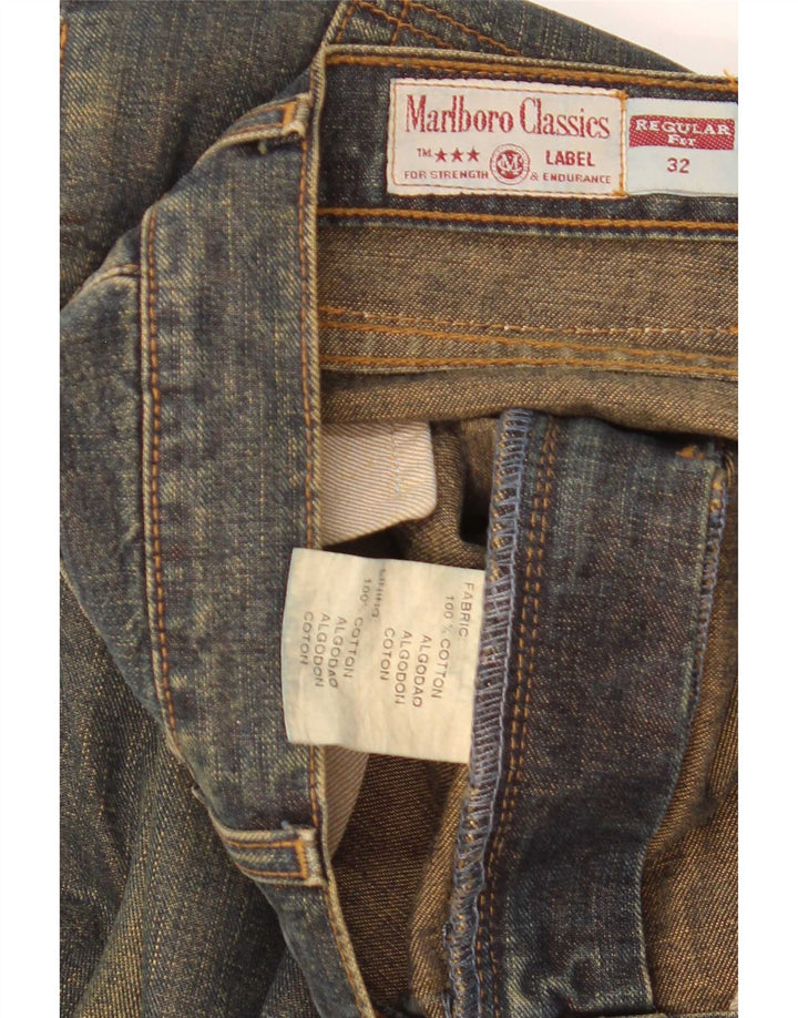 Marlboro Classics Herre Regular Fit Straight Jeans W32 L32 Blå Bomuld