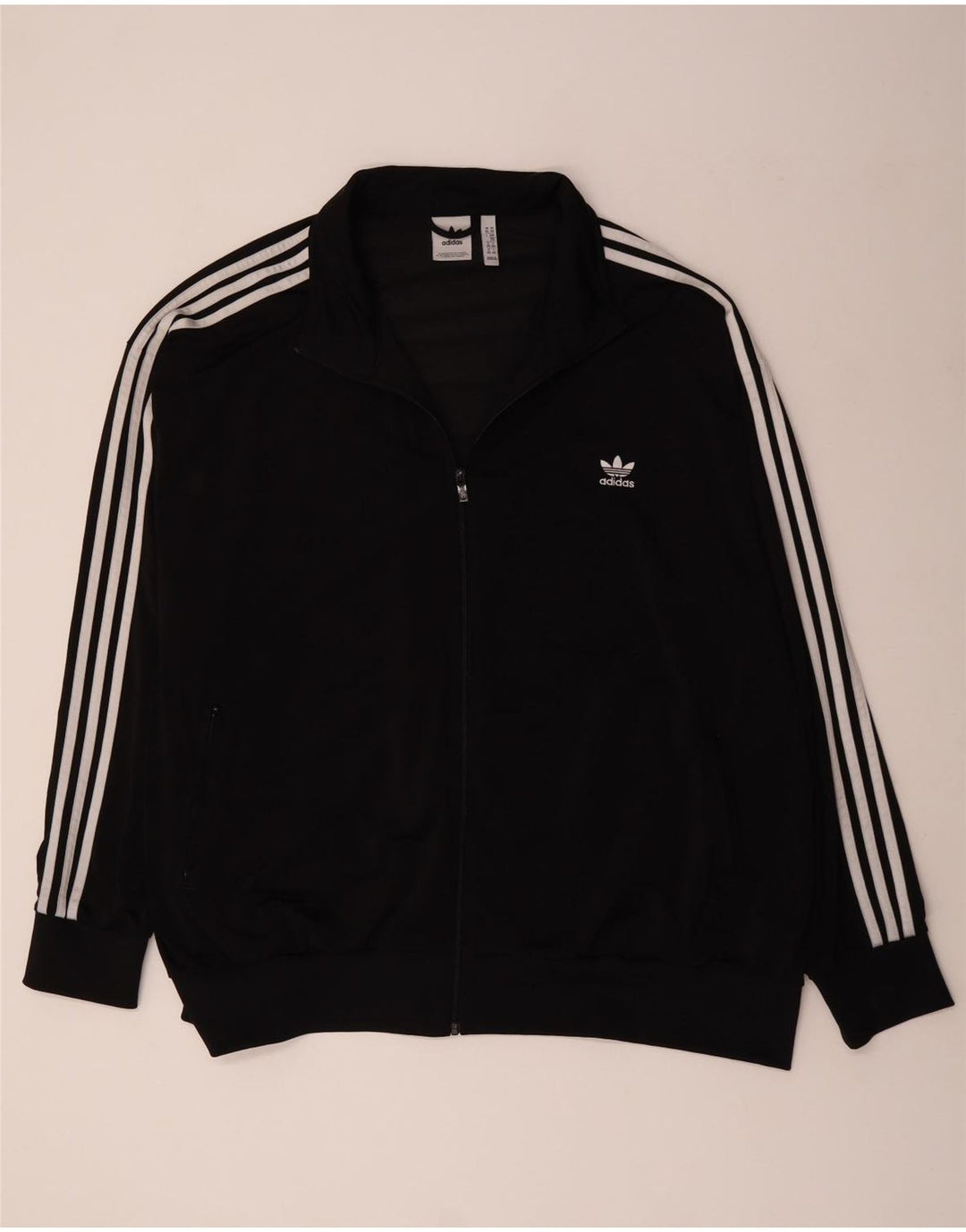 Adidas Herre Loose Fit Træningsdragt Top Jakke 4XL Sort Polyester