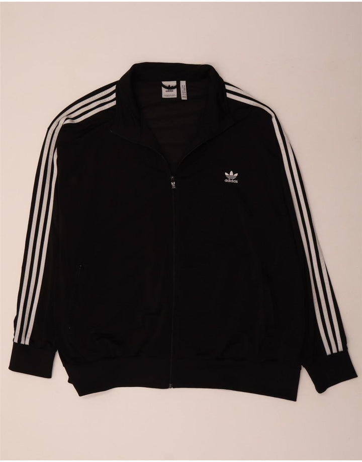 Adidas Herre Loose Fit Træningsdragt Top Jakke 4XL Sort Polyester