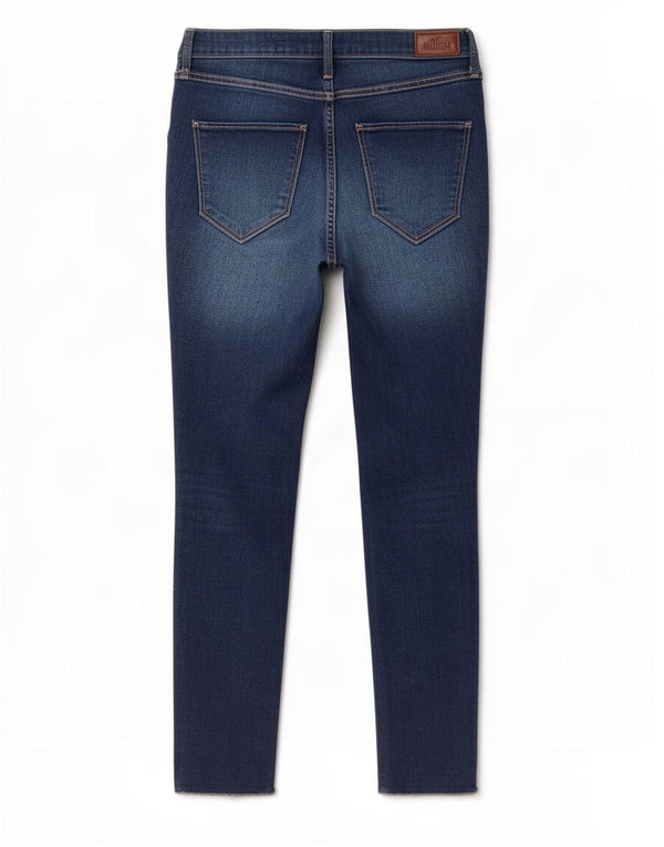Hollister Womens Crop Distressed Skinny Jeans US 7 Medium W28 L26 Blue