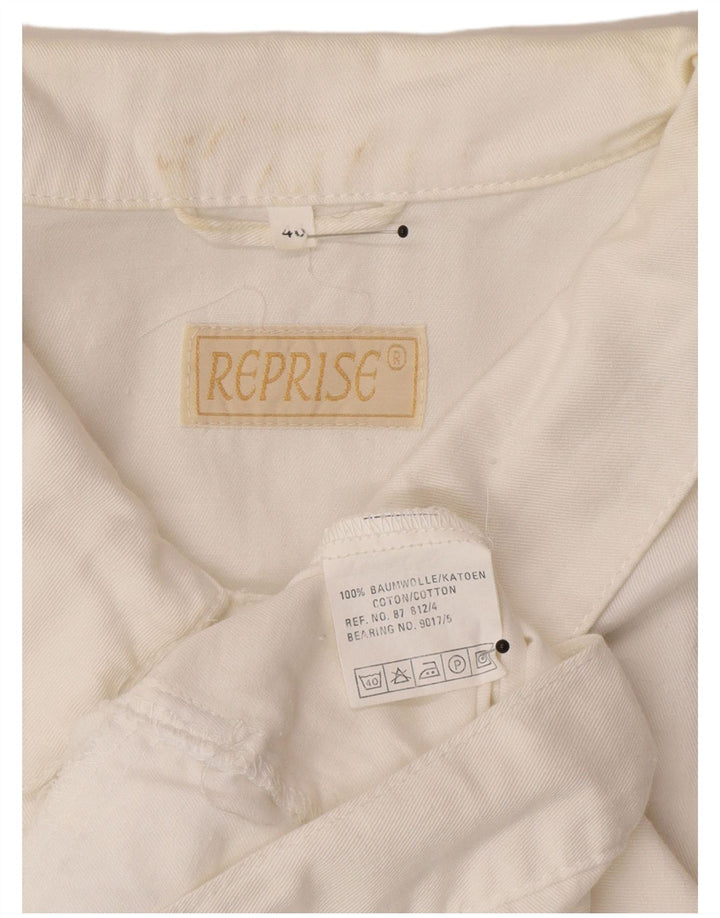 Reprise Dame Denim Gilet IT 46 Stor Hvid Bomuld