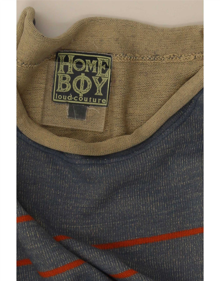 Home Boy Herre Boat Neck Jumper Sweater Stor Blå Stribet