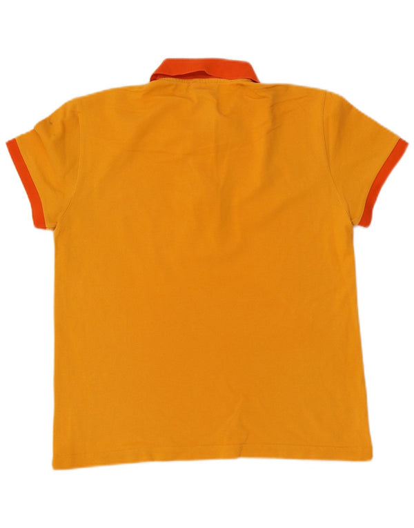 Lacoste Herre Rugby Polo Shirt Størrelse 4 Medium Gul Bomuld
