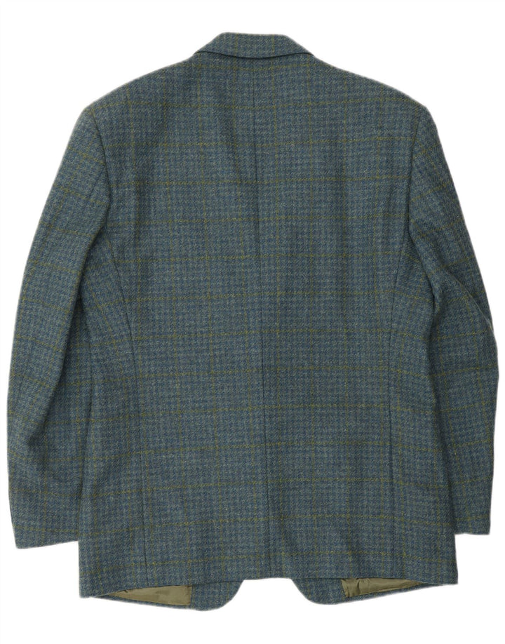 GILBERTO DOARDI Blazerjakke til mænd IT 50 Large Blue Houndstooth Classic
