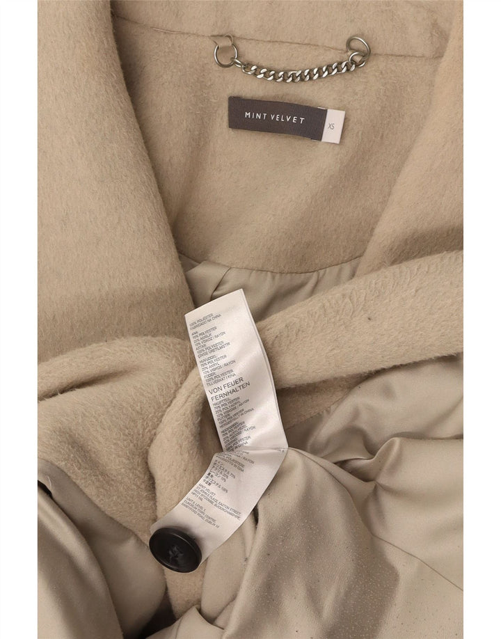 MINT VELVET Oversized overfrakke til kvinder UK 6 XS Beige Polyester
