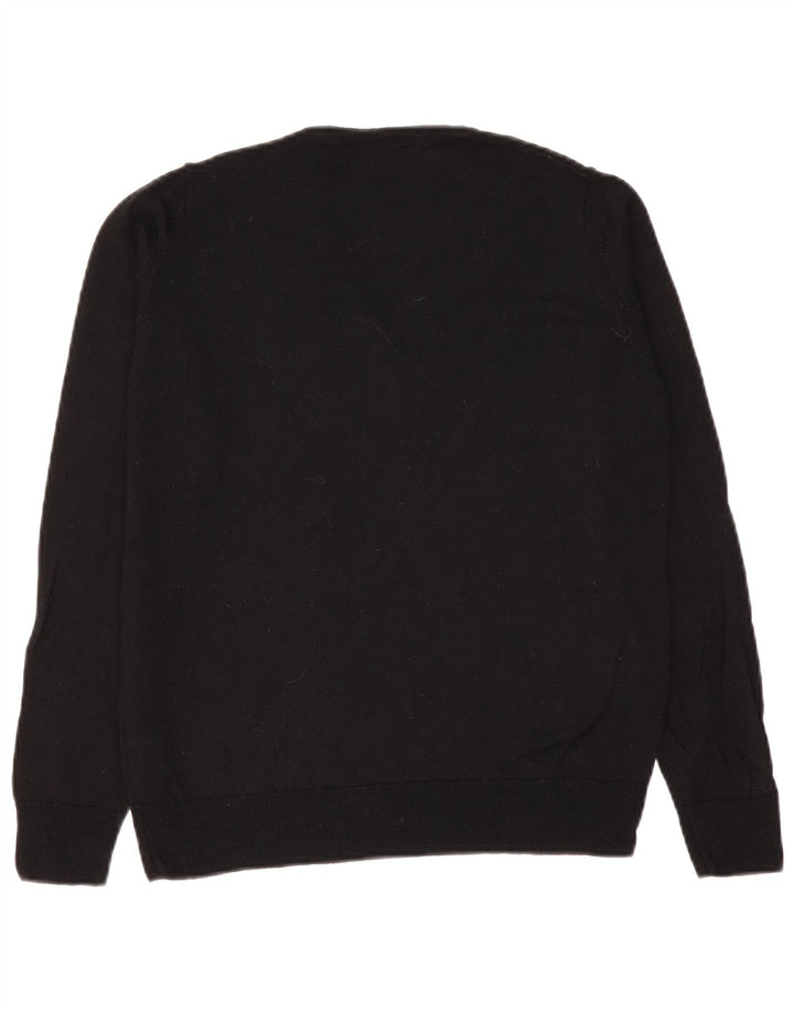 Marks & Spencer Dame sweater med rund hals DK 12 Medium Sort Ny Uld