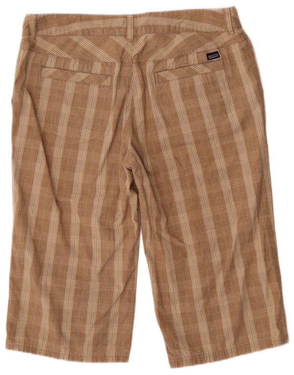 Patagonia Dame Bermuda Shorts US 12 Large W32 Beige Ternet Bomuld