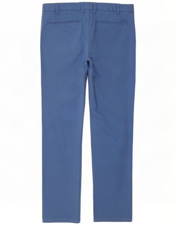 Massimo Dutti Herre Slim Fit Chino Bukser EU 46 XL W36 L30 Blue Cotton
