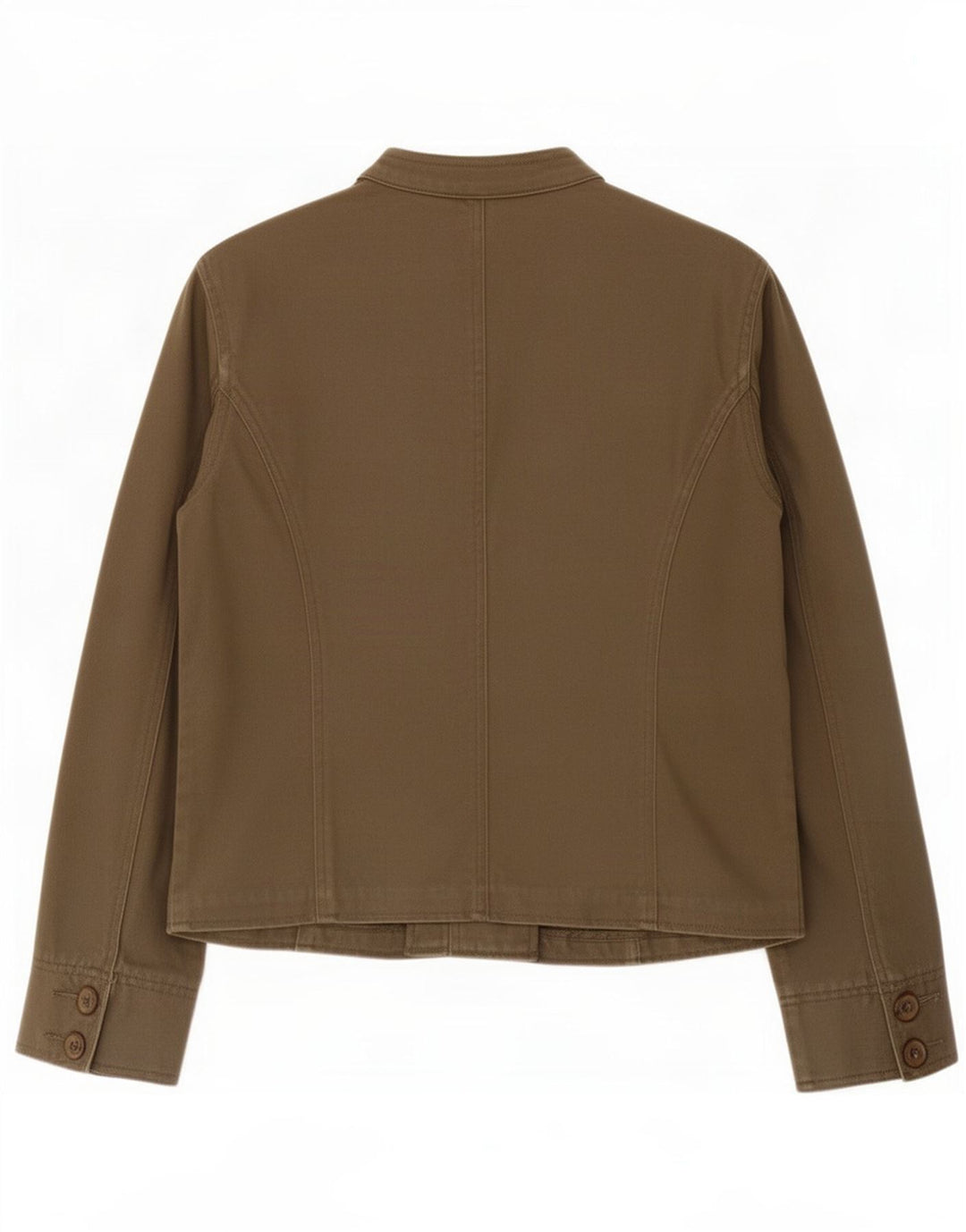 Monsoon Womens Utility Jacket UK 12 Medium Khaki Cotton