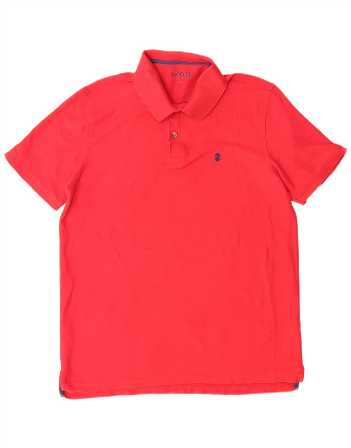 Izod Herre Regular Fit Polo Shirt Stor Rød Bomuld