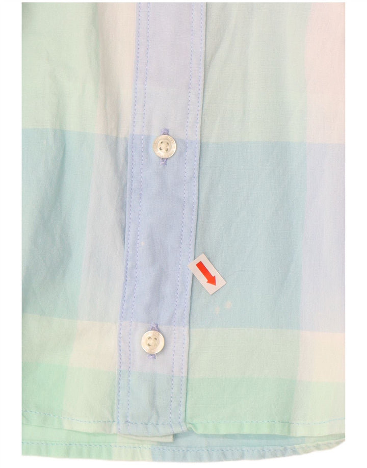 LEE Herre Regular Fit kortærmet skjorte medium flerfarvet ternet bomuld