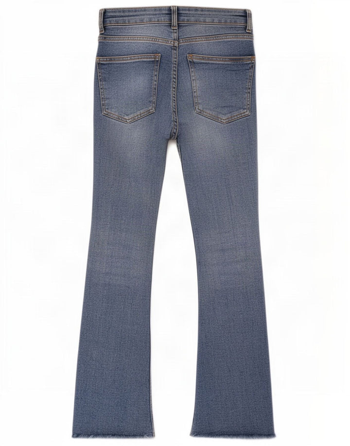 Zara Dame Flared Jeans EU 38 Small W26 L26 Blå Bomuld