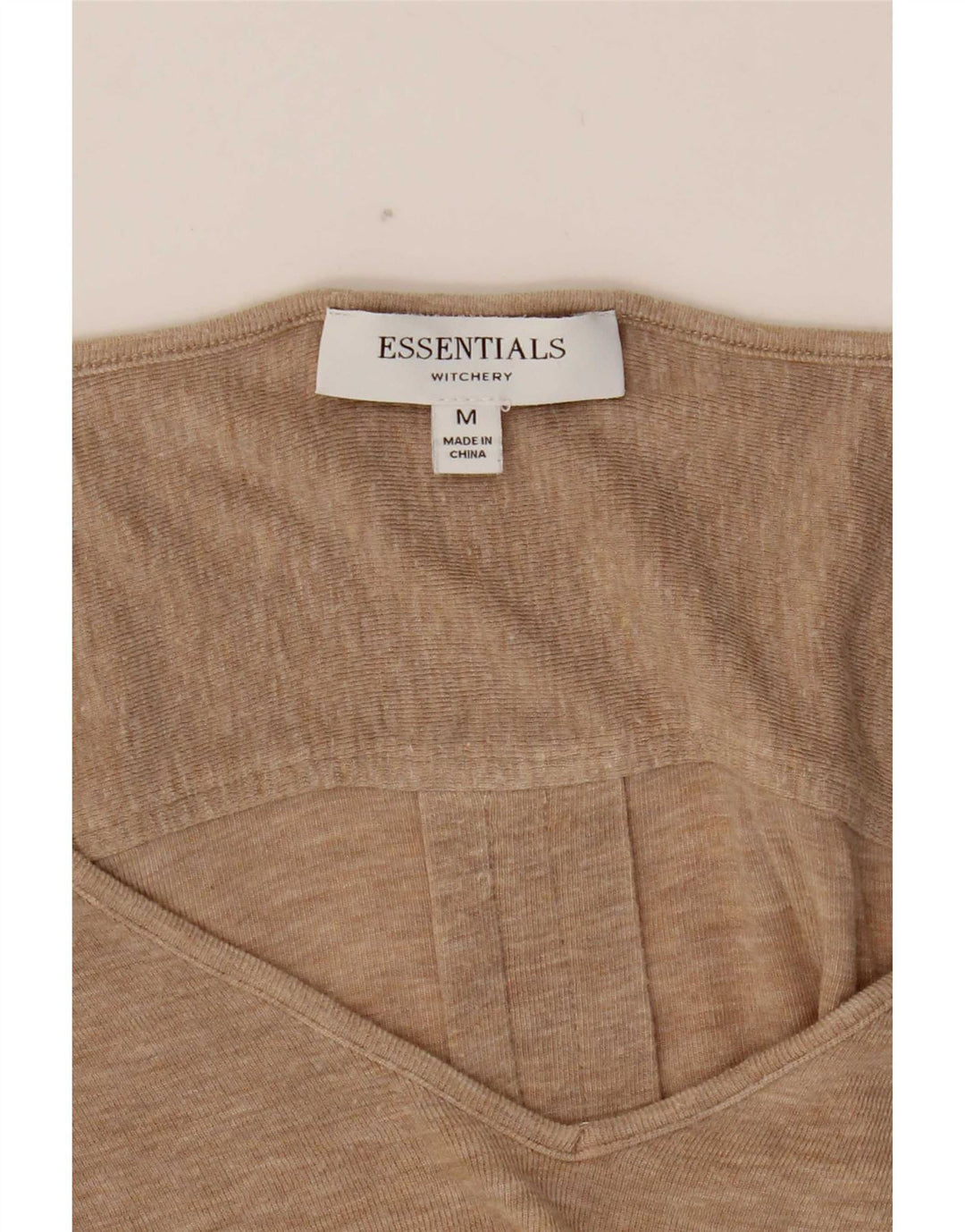 Essentials Dame Top Langærmet UK 12 Medium Beige Flecked