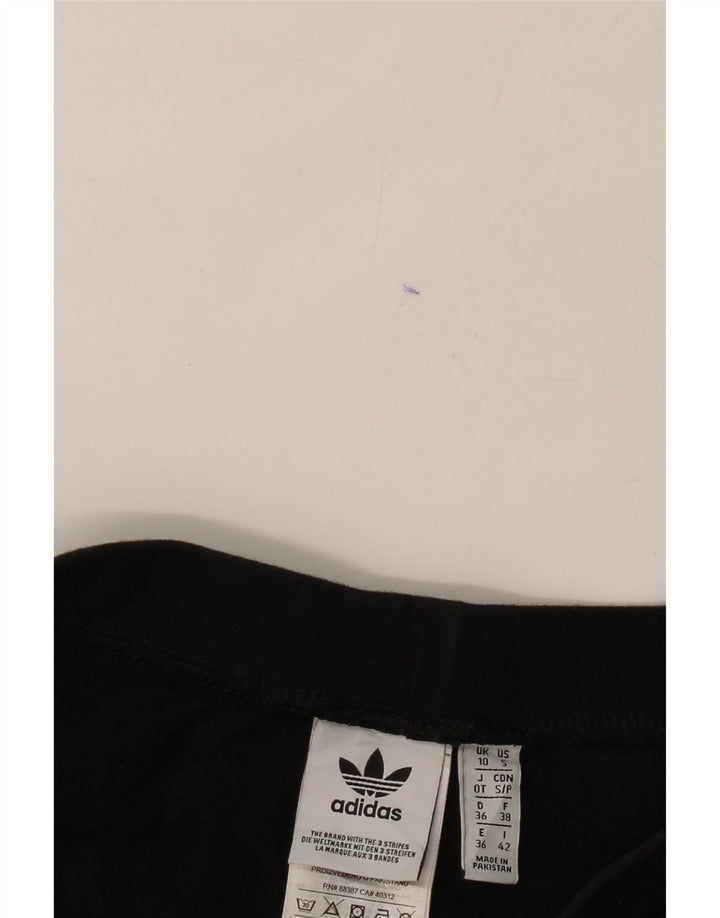 ADIDAS Womens Leggings UK 10 Small Black Cotton Vintage Adidas and Second-Hand Adidas from Messina Hembry 