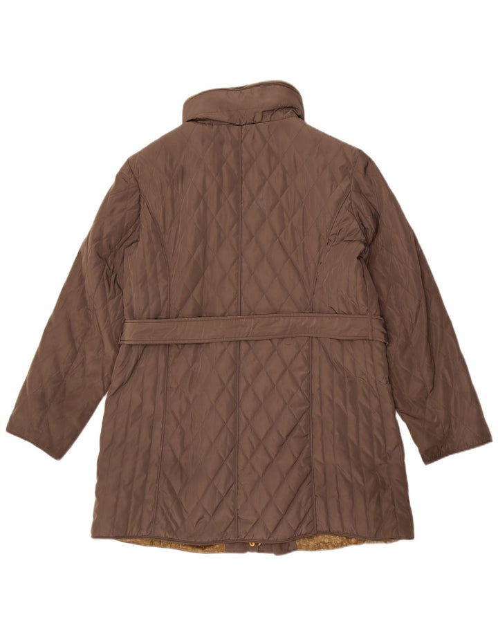 Michael Kors Quiltet jakke til kvinder UK 18 XL Brun Polyester