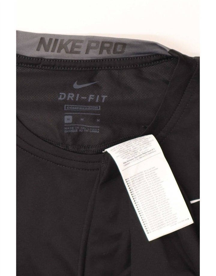 Nike Compression T-Shirt Top Medium Sort Polyester Sports