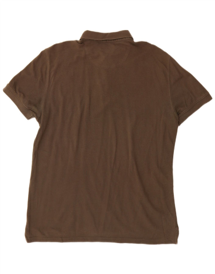 Massimo Dutti Herre Polo Shirt Large Khaki Spotted