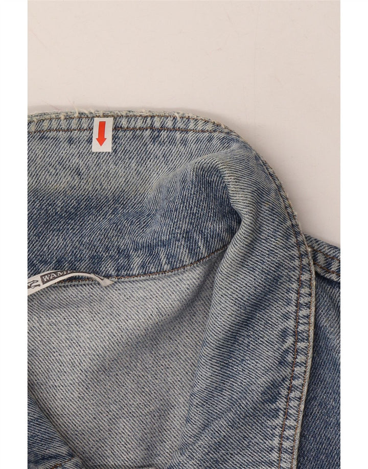 WAMPUM Mens Denim Jacket UK 40 Large Blue Cotton Vintage Wampum and Second-Hand Wampum from Messina Hembry 