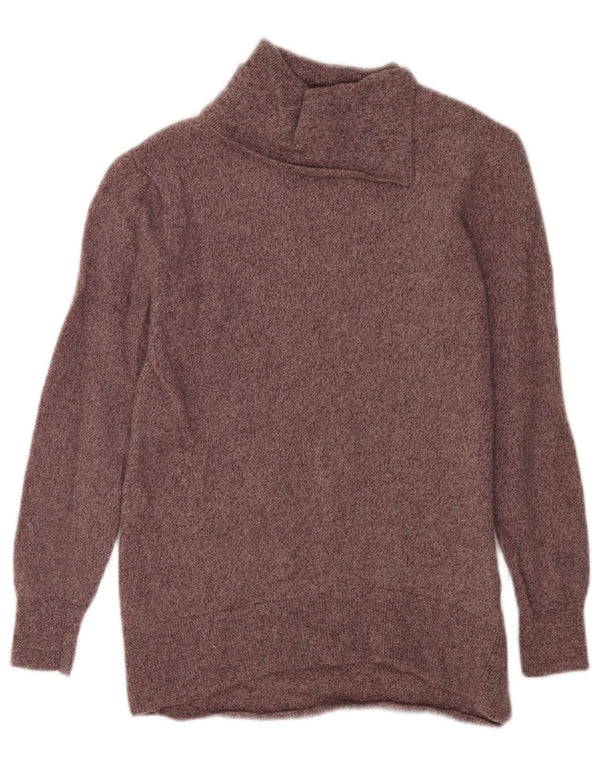 Massimo Dutti Dame Rullehals Sweater UK 10 Small Brown Flecked