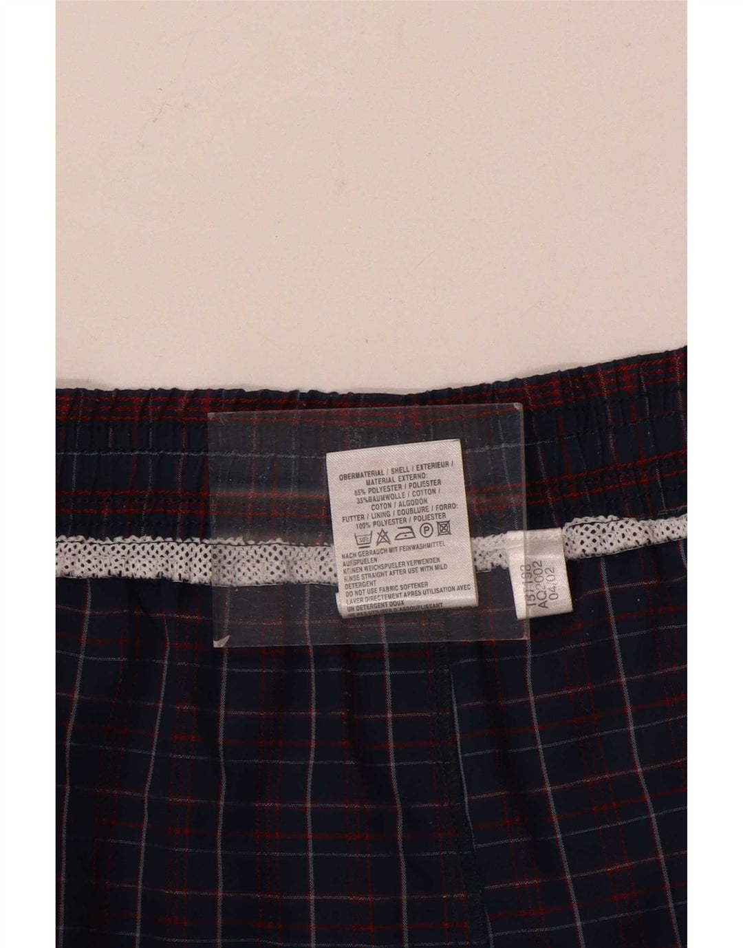 Adidas Badeshorts til mænd store marineblå ternet polyester