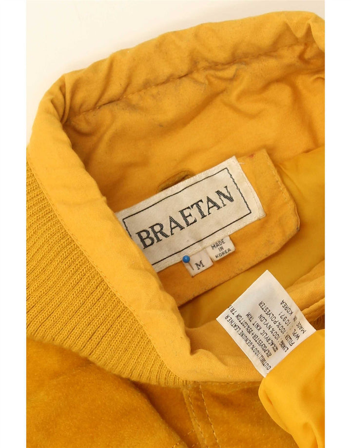 Braetan Herre Læderjakke UK 38 Medium Gul