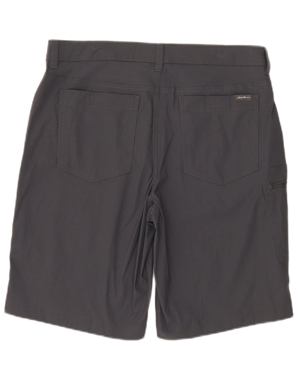 EDDIE BAUER Herre Cargo Shorts W34 Large Grå Nylon