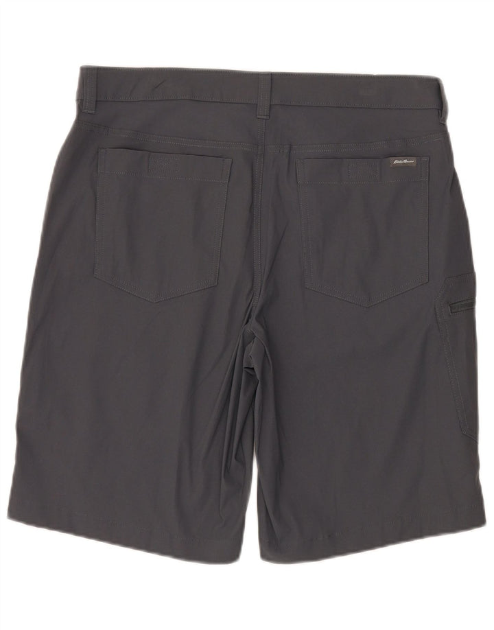 EDDIE BAUER Herre Cargo Shorts W34 Large Grå Nylon