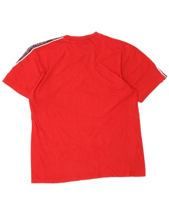 ASICS Herre grafisk T-shirt Top Medium Rød Colourblock Bomuld