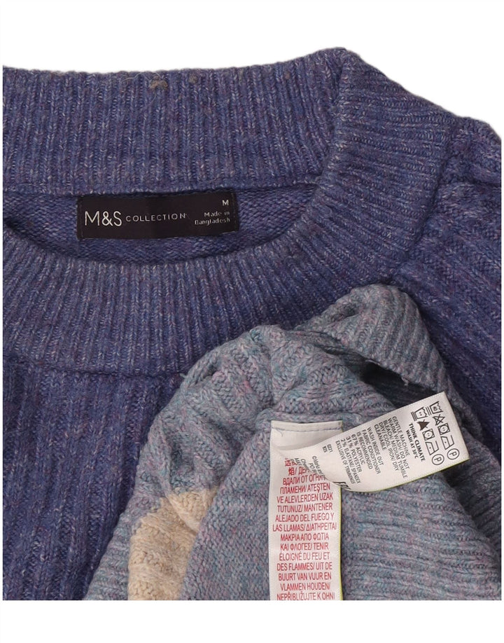 Marks & Spencer Dame sweater med rund hals DK 14 Mellem blå stribet