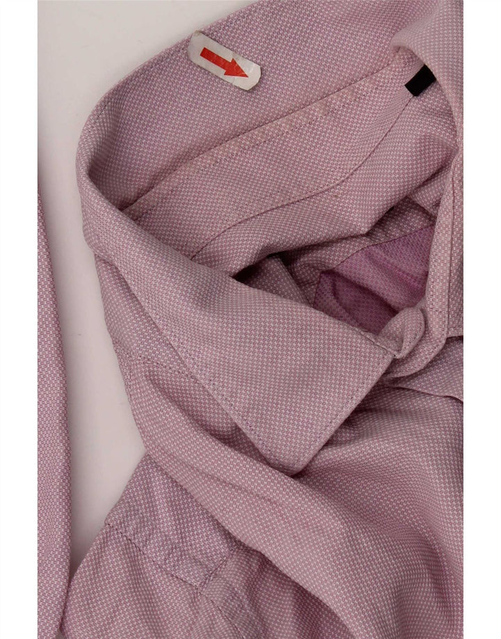 Hugo Boss Herre Regular Fit skjorte str. 41 16 Large Pink Spotted