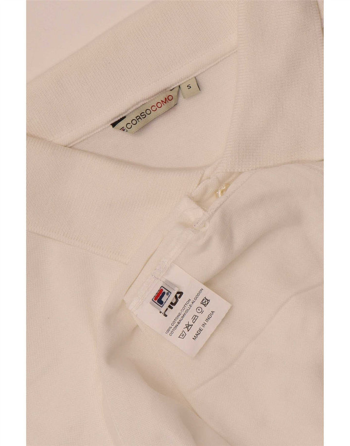 Fila Herre Polo Shirt Lille Hvid Bomuld