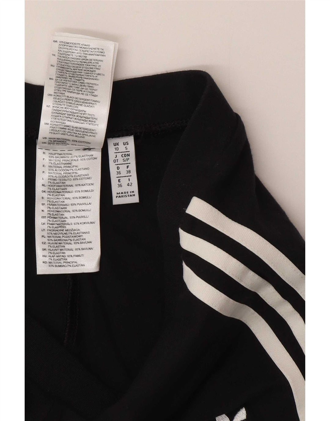 Adidas Dame Leggings UK 10 Small Black Bomuld