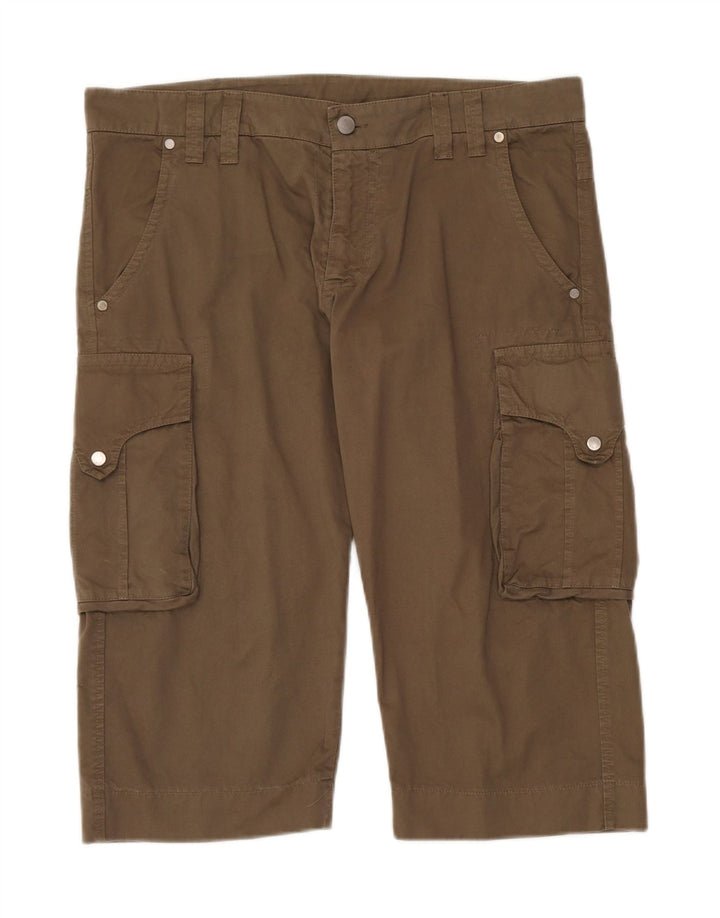 GAZZARRINI Herre Cargo Bermuda Shorts IT 50 Large W38 Khaki Cotton