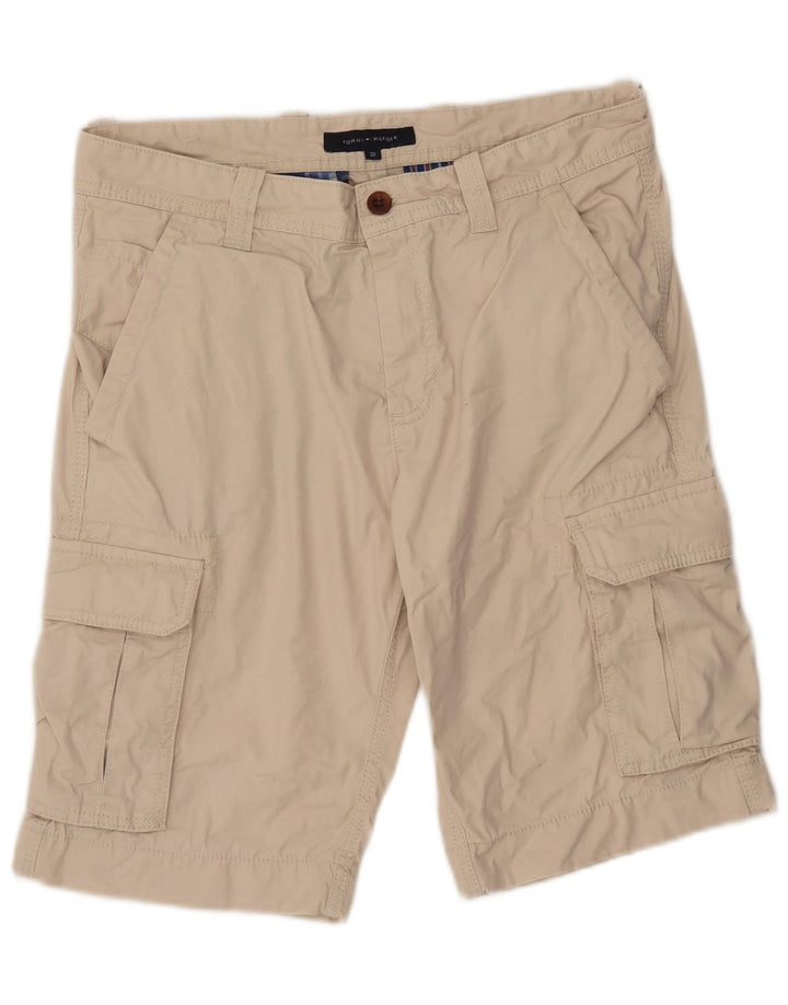 TOMMY HILFIGER Herre Cargo Shorts W32 Medium Beige Bomuld