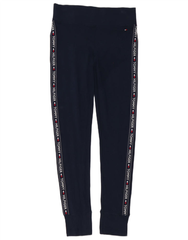 Tommy Hilfiger Grafiske Leggings til kvinder UK 12 Mellem marineblå bomuld