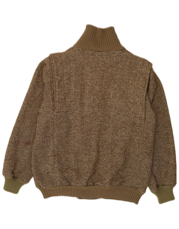 Radici Herre Strik Bomber Jacket IT 50 Large Khaki Sildeben
