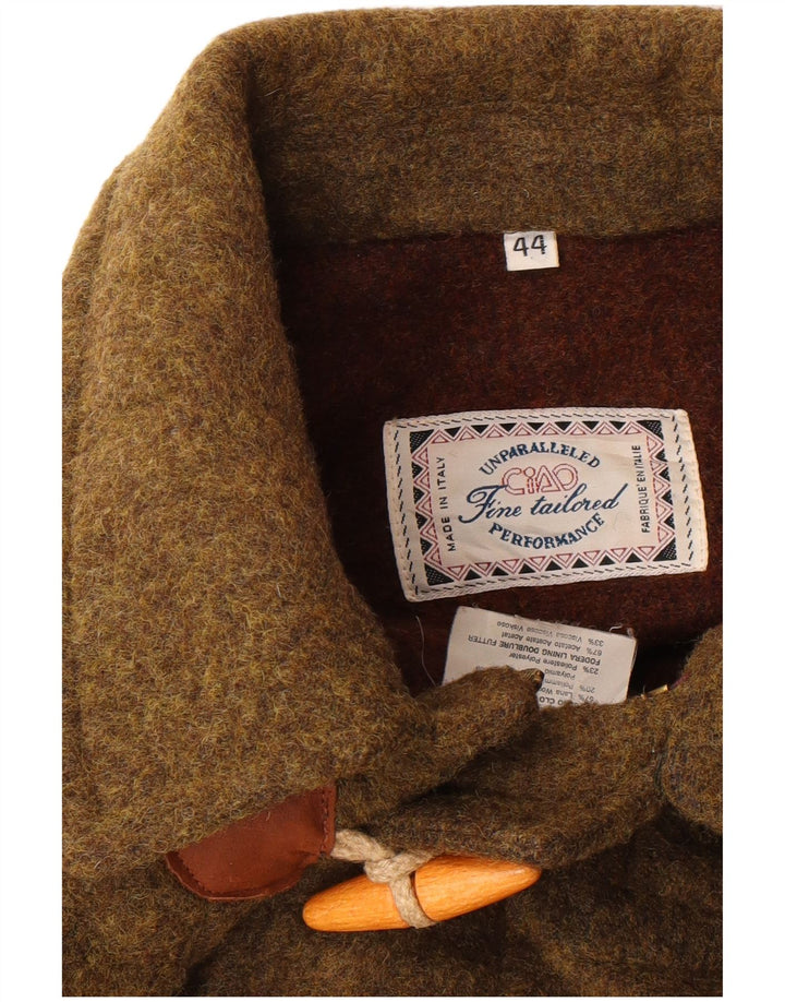 Ciao Dame Hætte Oversized Duffel Coat IT 44 Medium Khaki Wool