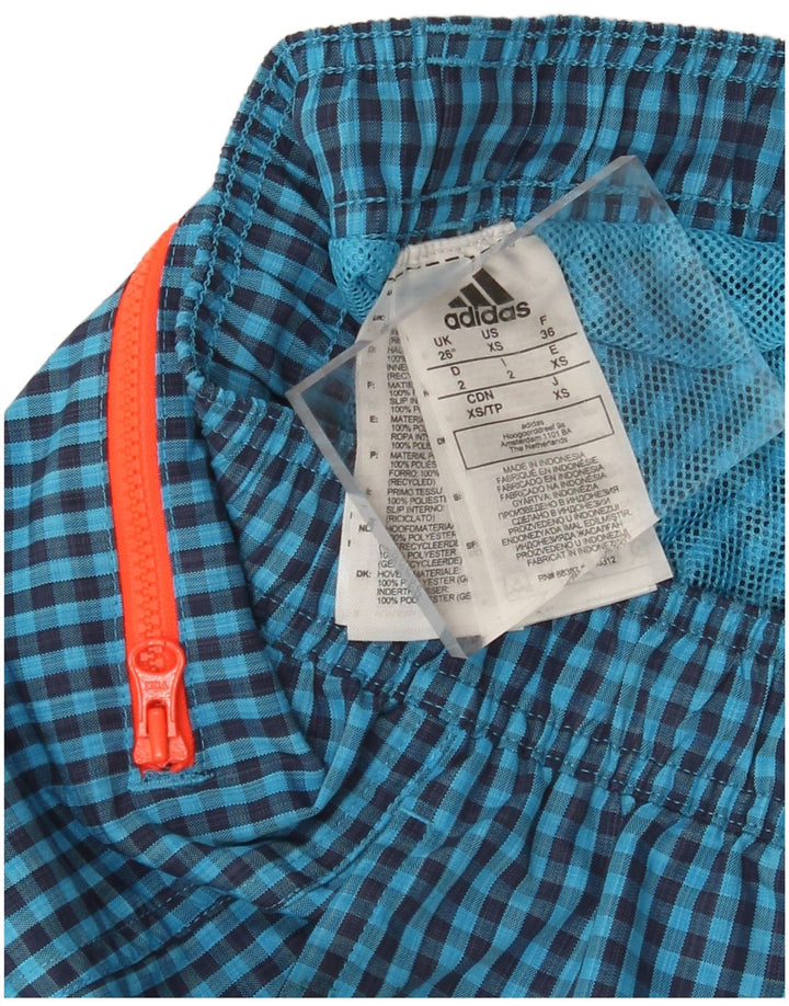 ADIDAS Badeshorts til mænd XS Blå Gingham Polyester
