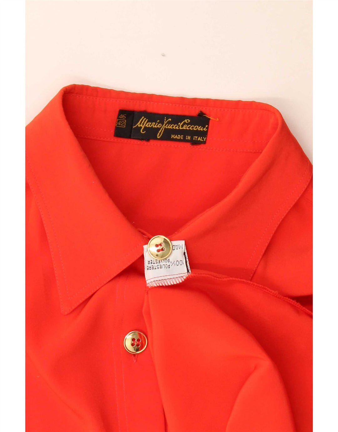 Mario Pucci Cecconi Dame Oversized skjorte Bluse IT 42 Medium Orange