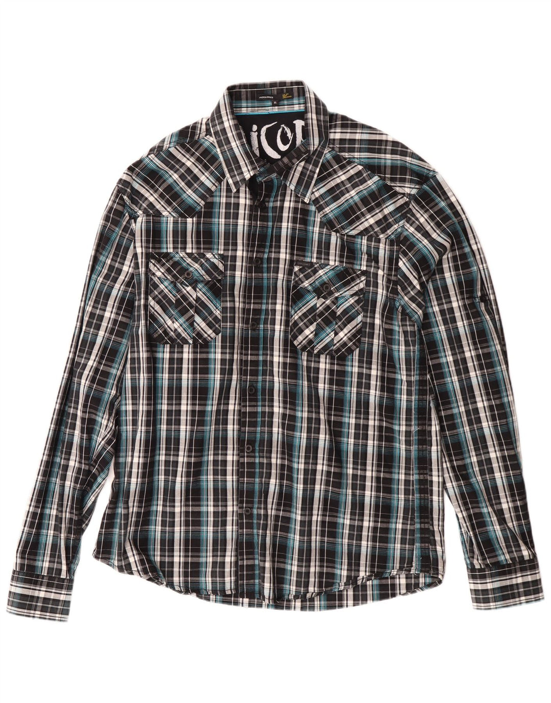 Jack & Jones herreskjorte XL sort ternet bomuld