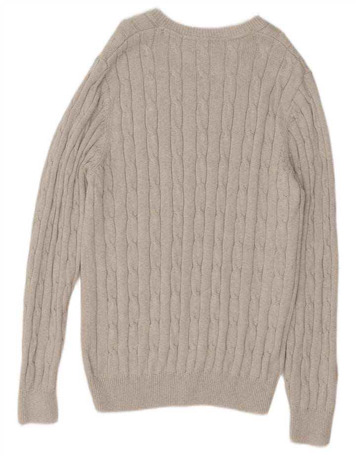 Marks & Spencer Herre Regular Fit V-hals sweater Stor Beige Bomuld
