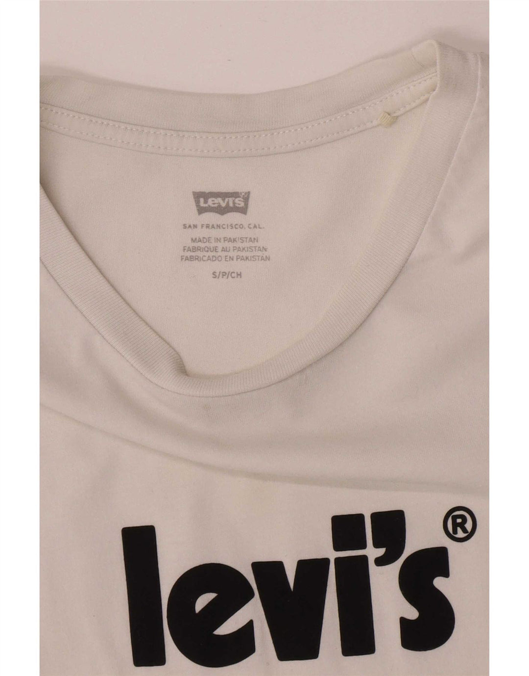 Levi's Dame Grafisk T-Shirt Top UK 10 Small White